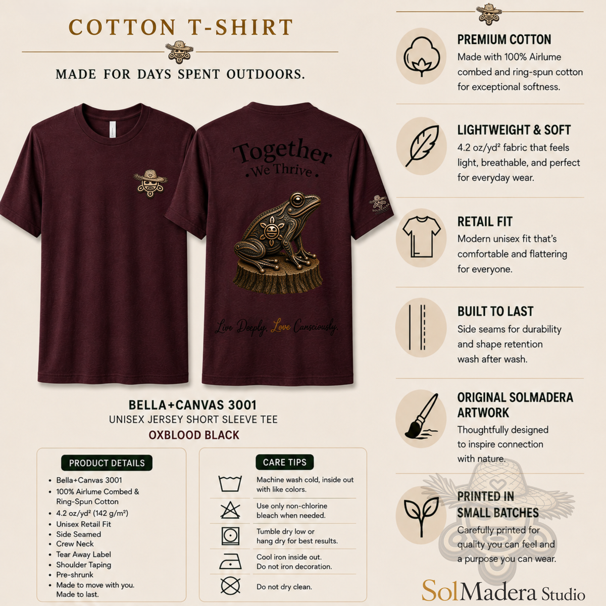 Together We Thrive — Coquí Cotton T-Shirt
