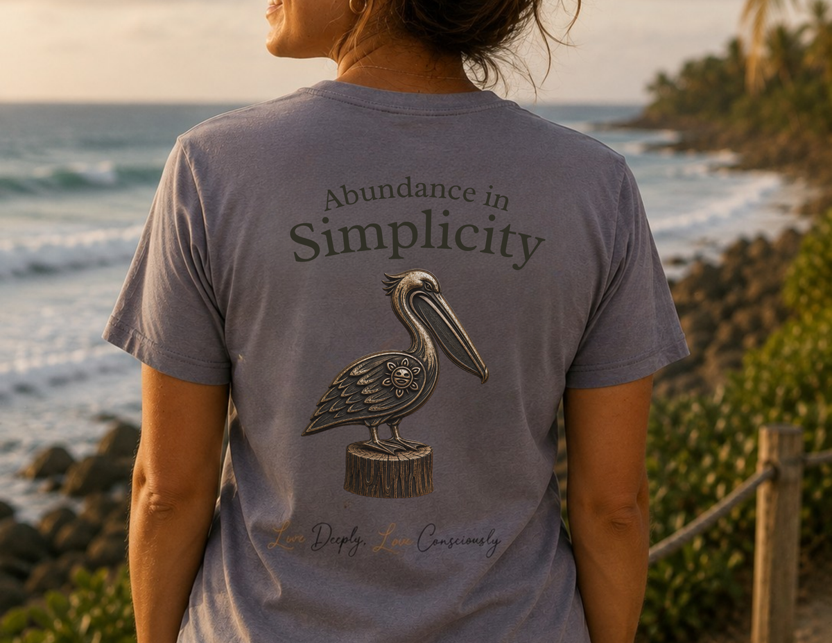 Abundance in Simplicity — Pelican Cotton T-Shirt