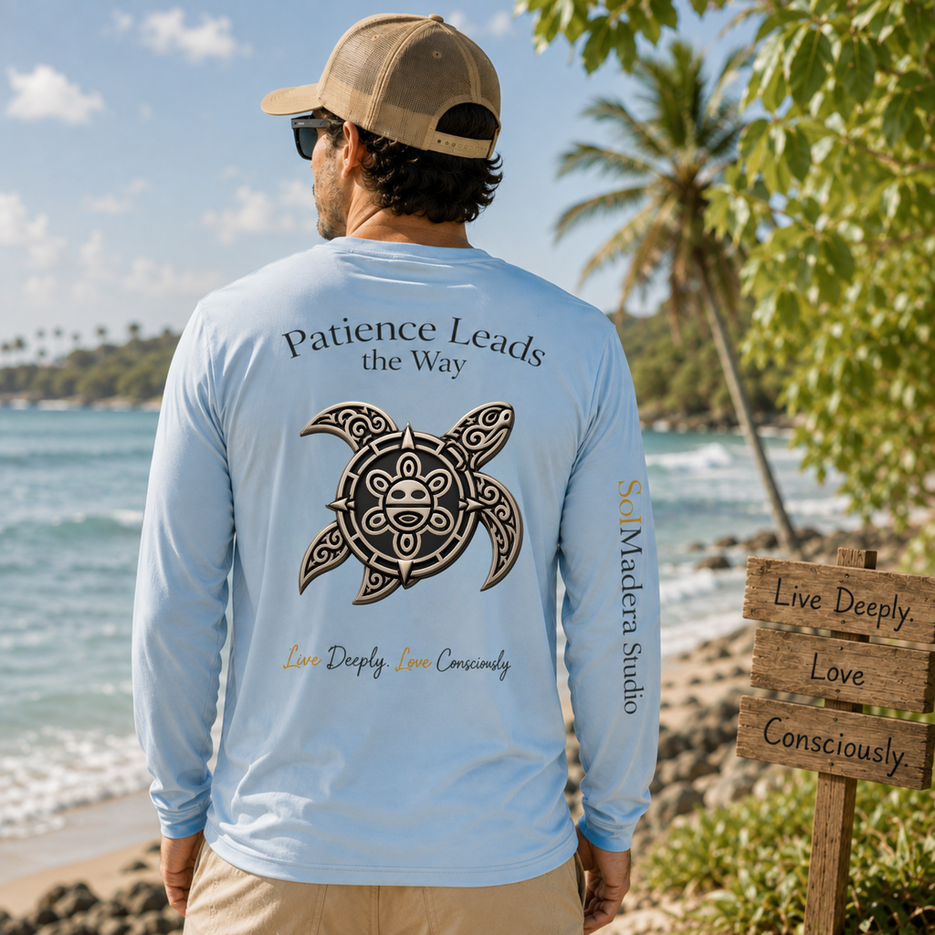 Patience Leads the Way — Sea Turtle Performance Long Sleeve Shirt